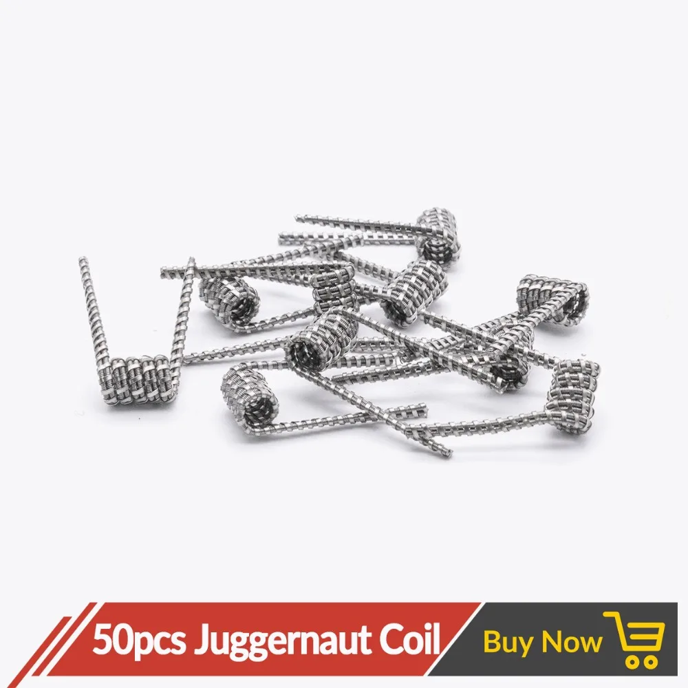 

Volcanee 50pcs/lot A1 NI80 Nichrome High Density Juggernaut Coil Staple Staggered Fused Framed Staple Prebuilt Premade Coil