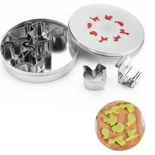 8Pcs/Set Plain Edge Animal Cutters in Assorted Animal Shapes Stainless Steel Cookie Cake Cutter Mold