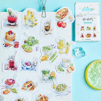 

20 packs/lot New Good To Eat Paper Label Stickers DIY Diary Adhesive Scrapbook Decorative Sticker Wholesale