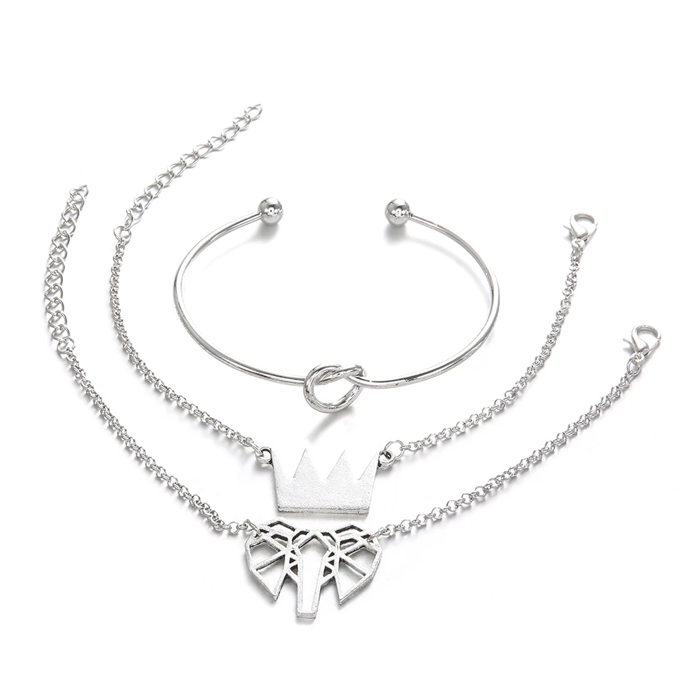 3-unids-set-elefante-Vintage-nudo-corona-multicapa-pulsera-ajustable-brazalete-abierto-para-las-mujeres-nueva