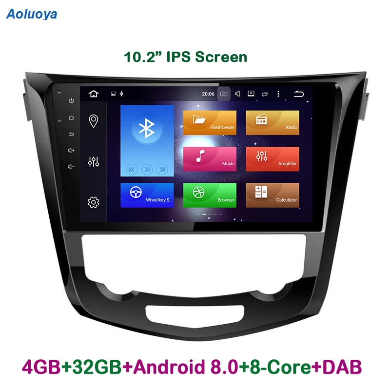 Aoluoya IPS 4 Гб ОЗУ 32 ПЗУ Восьмиядерный Android 8 0 автомобильный DVD GPS навигационный плеер