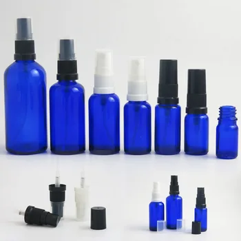 

10 x 5ml 10ml 15ml 20ml 30ml 50ml 100ml Cobalt Blue Glass Essence Oil Bottle With Mist Spray 1oz Refillable Glass Perfume Bottle