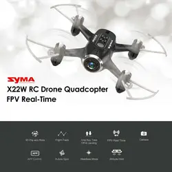 Syma X22W г 2,4 г селфи RC Дрон Квадрокоптер с Wi-Fi FPV камера в режиме реального времени Безголовый режим высота Удержание 360 флип для детей подарок