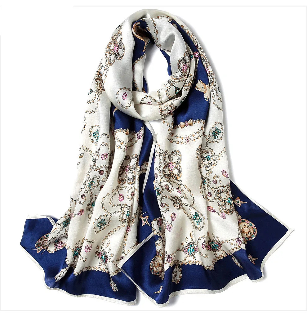 DANKEYISI чистого шелка Для женщин шарф женский Элитный бренд хиджаб атлас шелковый платок шарфы платок длинная шея шарфы палантины 2018