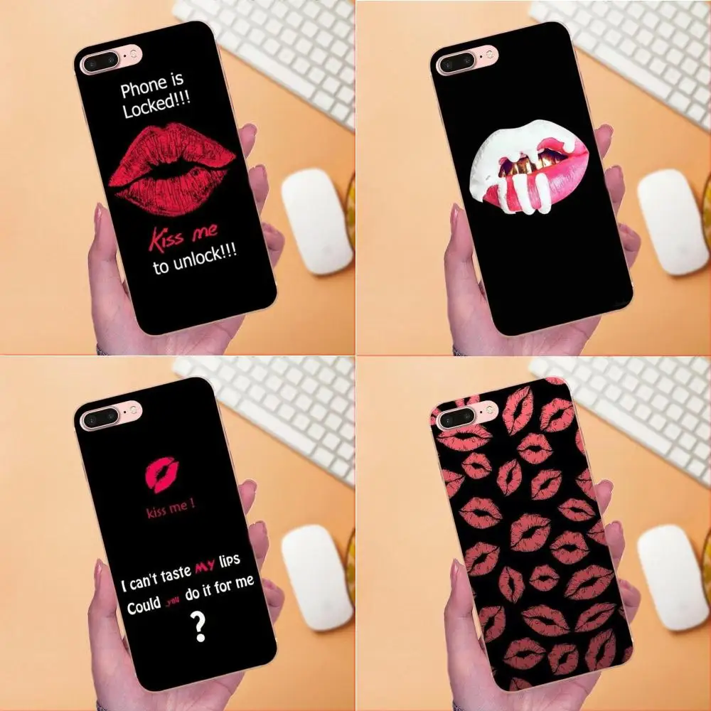 Kiss Me Lips Lipstick Rouge Top For Huawei Mate 7 8 9 10 20 P8 P9 P10 P20 P30 Lite Plus Pro 2017 Cute Phone Cases | Мобильные