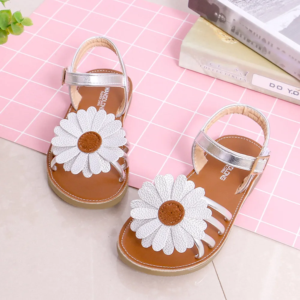 Детская обувь для маленьких детей; детские сандалии для девочек цветок в римском стиле Босоножки Туфли для принцессы zapatillas niña; сезон лето, для малышей,# E30