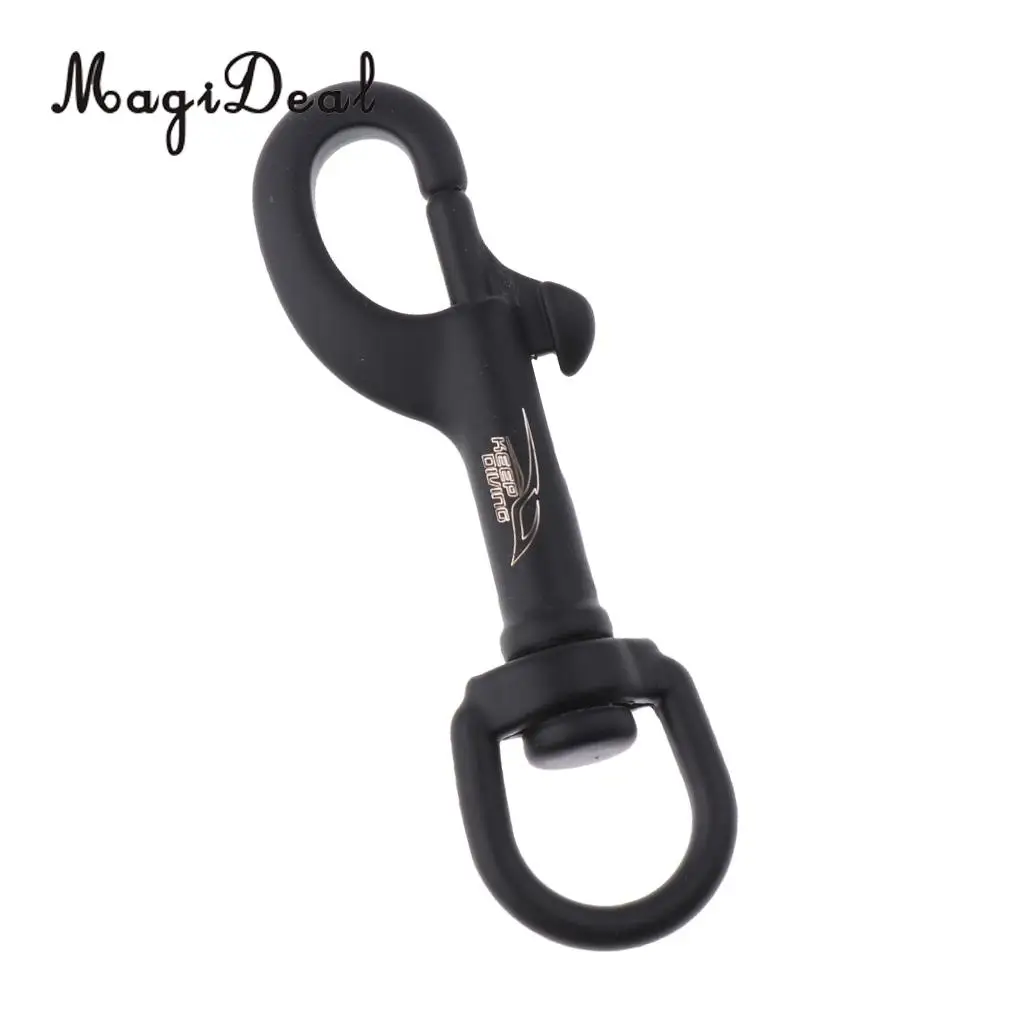 MagiDeal Durable 316 Stainless Steel Hook Swivel Eye Bolt Snap Water Tool for Scuba Diving Swimming Diver Supply 75mm/90mm Black