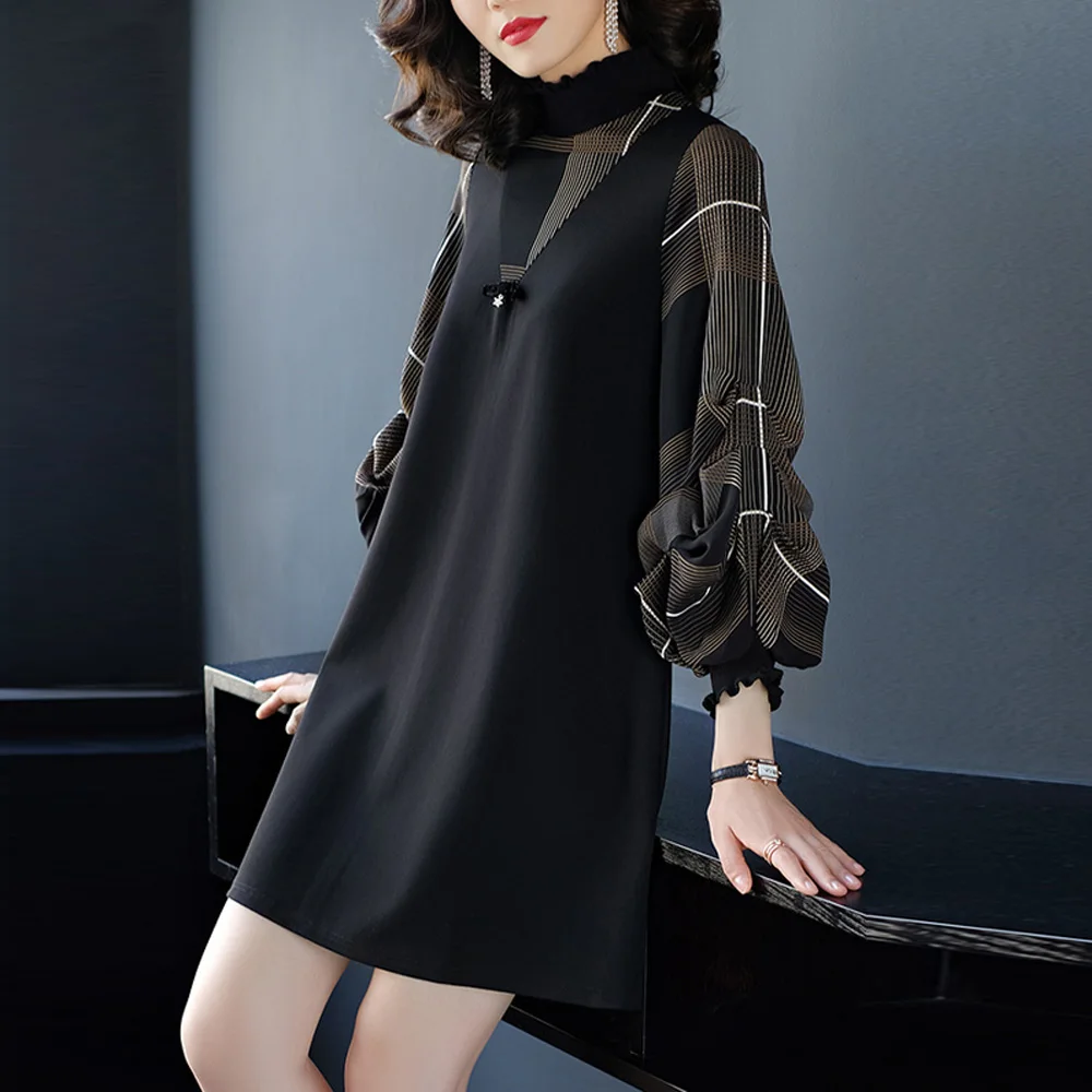 

Work Balloon Sleeve One Piece Dress