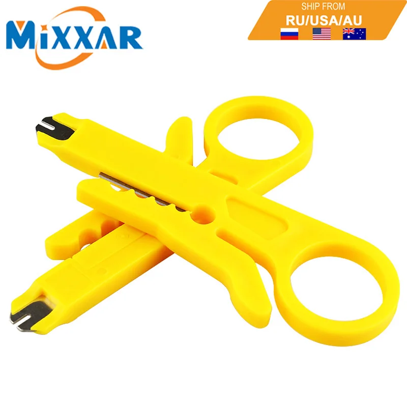 

ZK20 Portable 2pcs/lot Mini Wire Stripper Knife Network Cable Crimping Pliers Hand Tool Stripping Wire Cutter Multi Tools