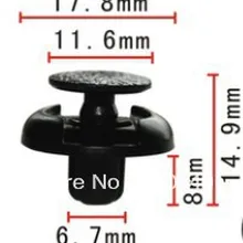 Помещается в 7 мм отверстие автомобиля Стайлинг крыло лайнер push-type футляр для ретейнера для Land crulser 53879-60010