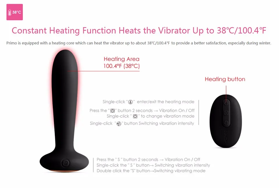 Vibrator Massager Silicone Heating Prostate Massager Remote Control 25 Speeds Anal Plug Vibrator Butt Plug Waterproof Sex Toys 7