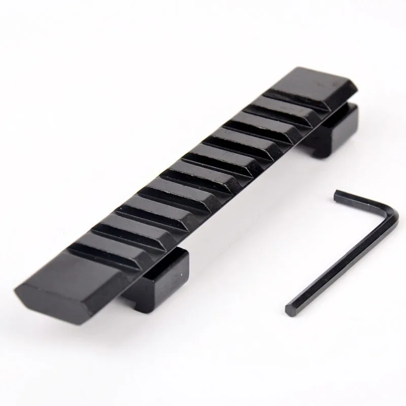 11mm Picatinny Rail Adapter Weaver Carril Guide with 10 slots and 125mm
