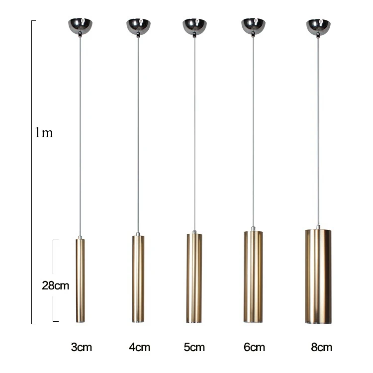 LukLoy подвесной светильник, светильник для кухни, столовой, гостиной, магазина, украшение, цилиндрическая труба, подвесная барная стойка, точечный светильник