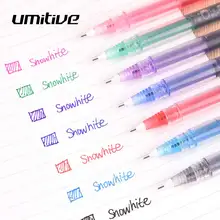 Umitive 1 Pcs 0.5 mm Simple Quick Drying Gel Pen Creative Signature Pen School Office Stationery pentel bln75 super smooth quick drying unisex pen