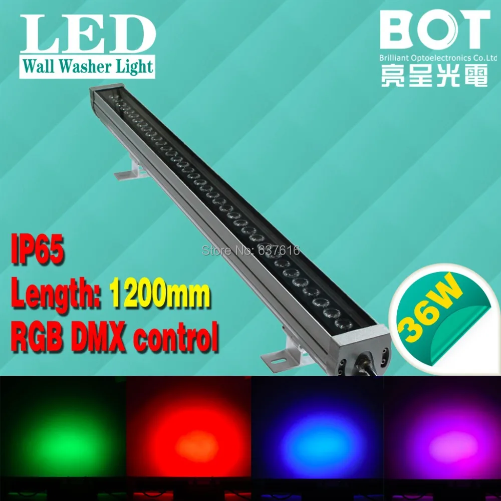 

36*1W High Power LED Wall Washer Light/1.2m/RGB Color Changeable/DMX External Control/AC85-265V/Building Wall lighting