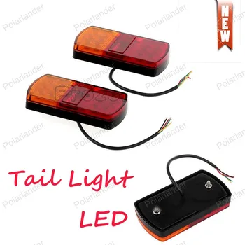 

12V 12 LED 2pcs Trailer Truck Van Caravan Lamp Light Stop Tail Indicator