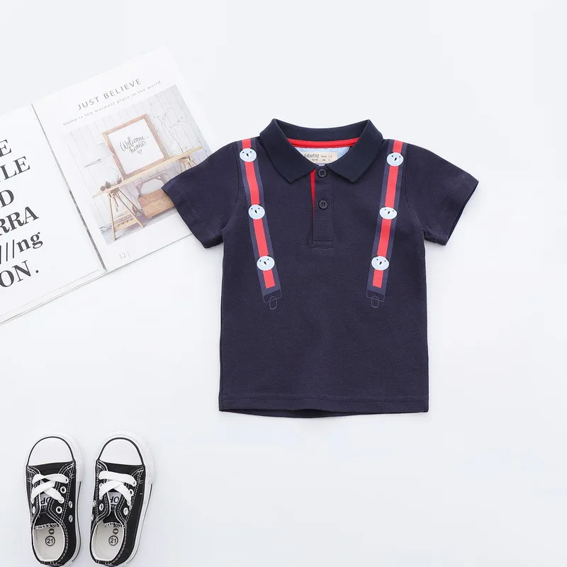 Fashion Summer Cotton Baby Boys Short Sleeved T-shirt Printed Children Tees Kids Tops For Age 2-7 Years Old Fashion Summer Cotton Baby Boys Short Sleeved T-shirt Printed Children Tees Kids Tops For Age 2-7 Years Old