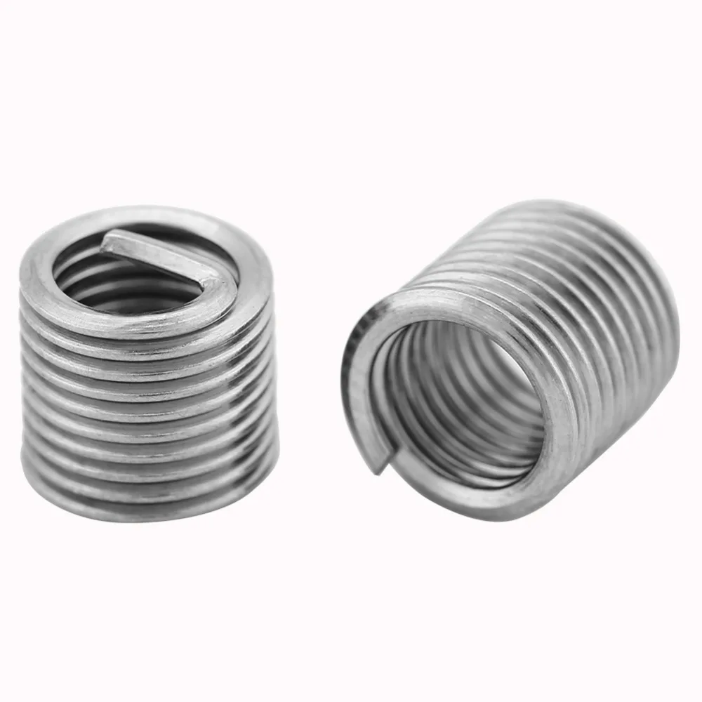 100 Pcs 304 Stainless Steel Wire Screw Sleeve Thread Repair Insert