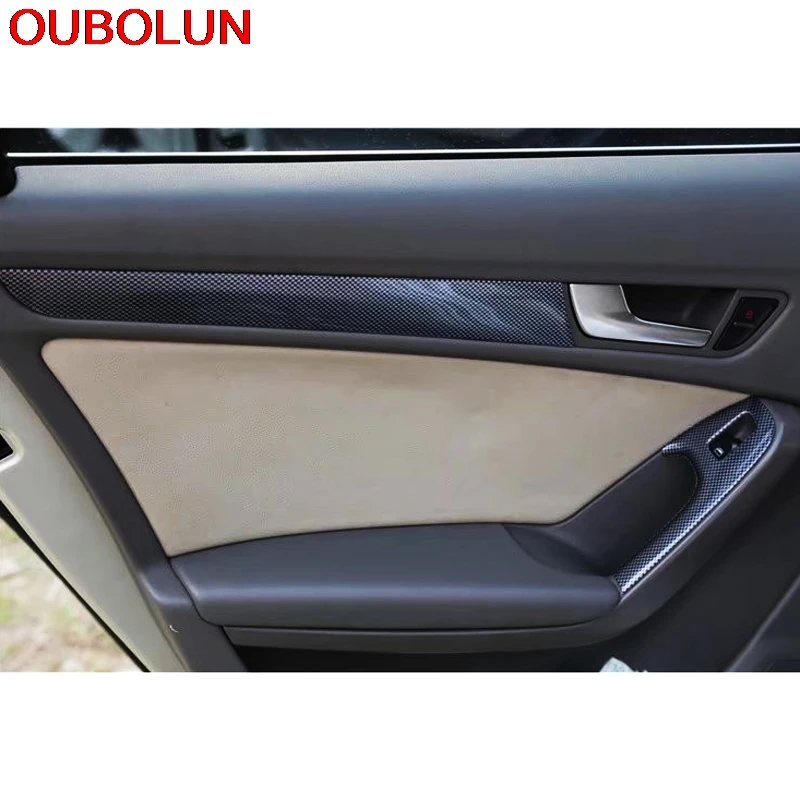 OUBOLUN для Audi A4L 2009 2016 пластиковая краска из углеродного волокна Передняя шестерня