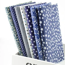Bookew 50 см* 50 см 7 дизайнов/лот "темно-синий" Хлопок Ткань Жир Quaters Тильда Ткань Скрапбукинг Лоскутная стеганая ткань