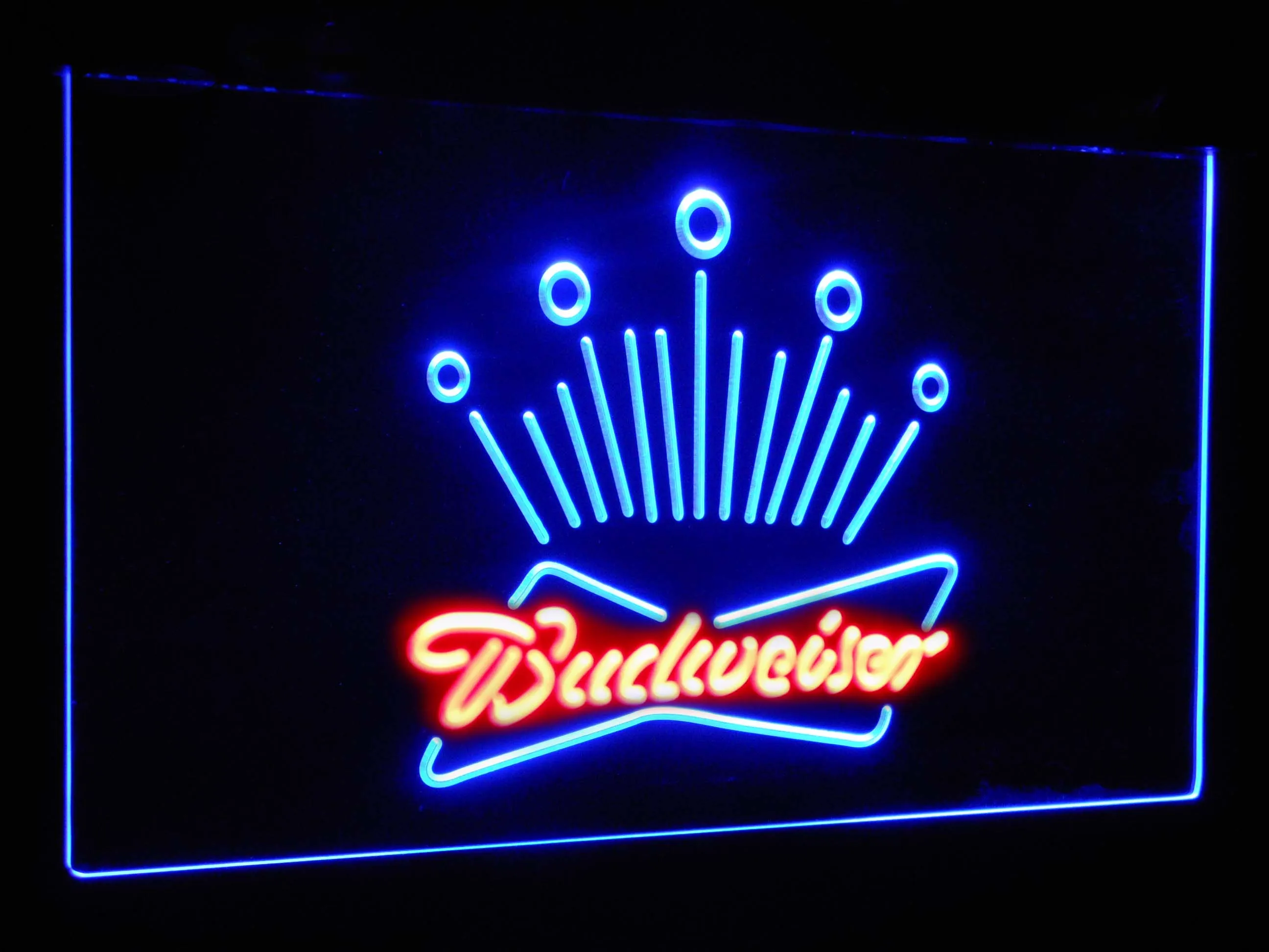 Red and Blue Budweiser Орел Пивной клуб бар украшения подарок двойной цвет Led неоновые световые знаки st6-a2007 - Цвет: Red and Blue