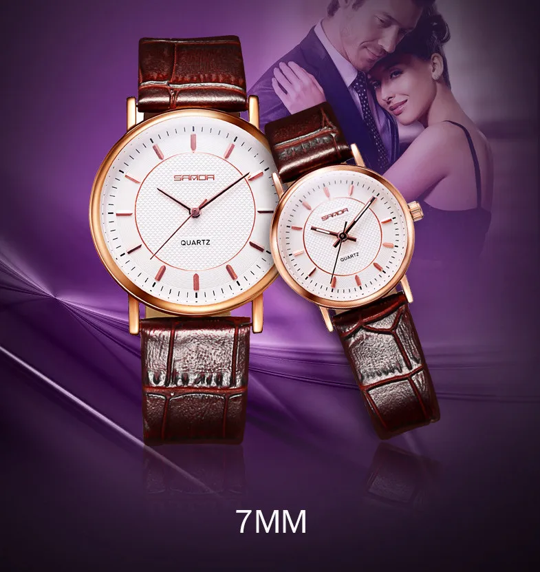 

Woman red, black retro watch, cool women's watch, unisex slim couple watch