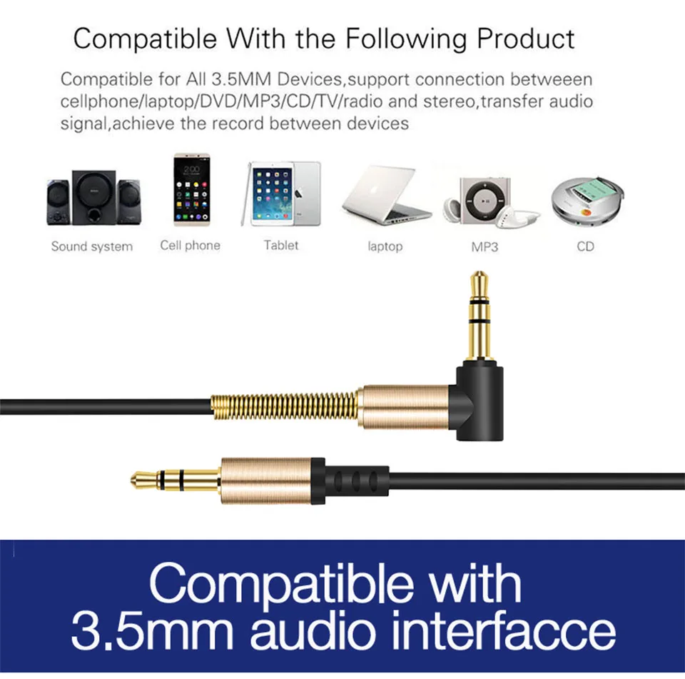 3.5mm audio cable compatible