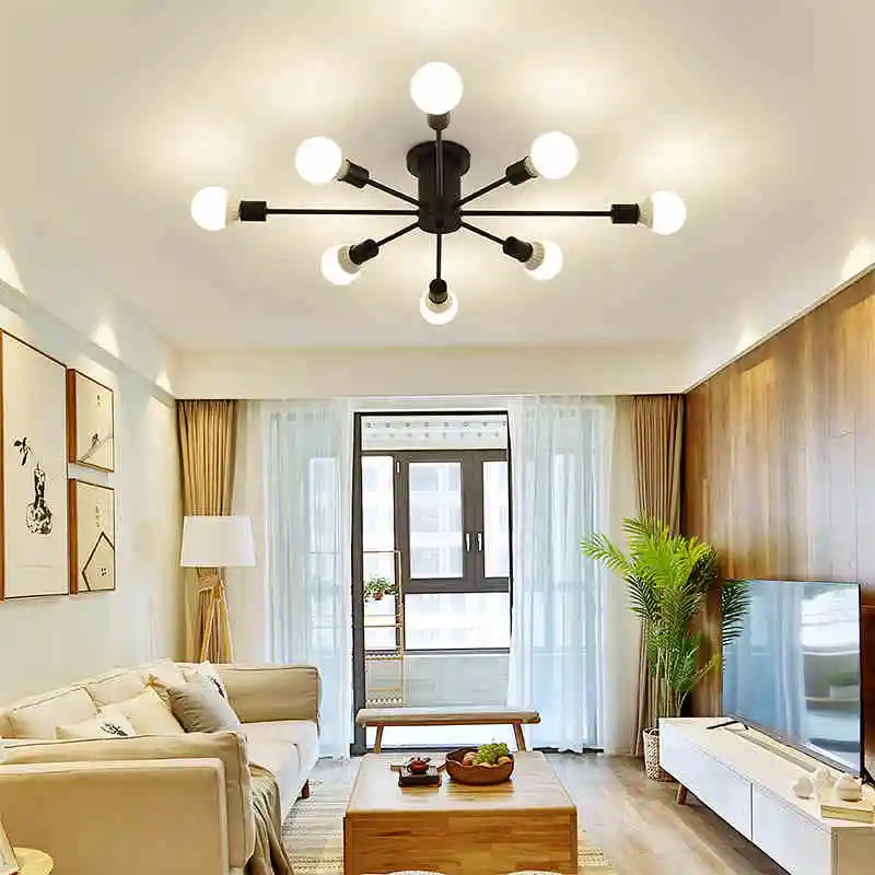 

MDWELL Chandelier for Living Room Bedroom Home Decoration Indoor Lighting Fixtures Hanging Lamps Design Modern Art Metal Light