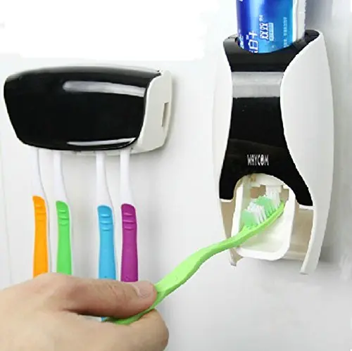 1 шт. креативная автоматическая Зубная паста для ленивых диспенсер пластиковая соковыжималка для зубной пасты 5 держателей для зубных щеток аксессуары для ванной комнаты