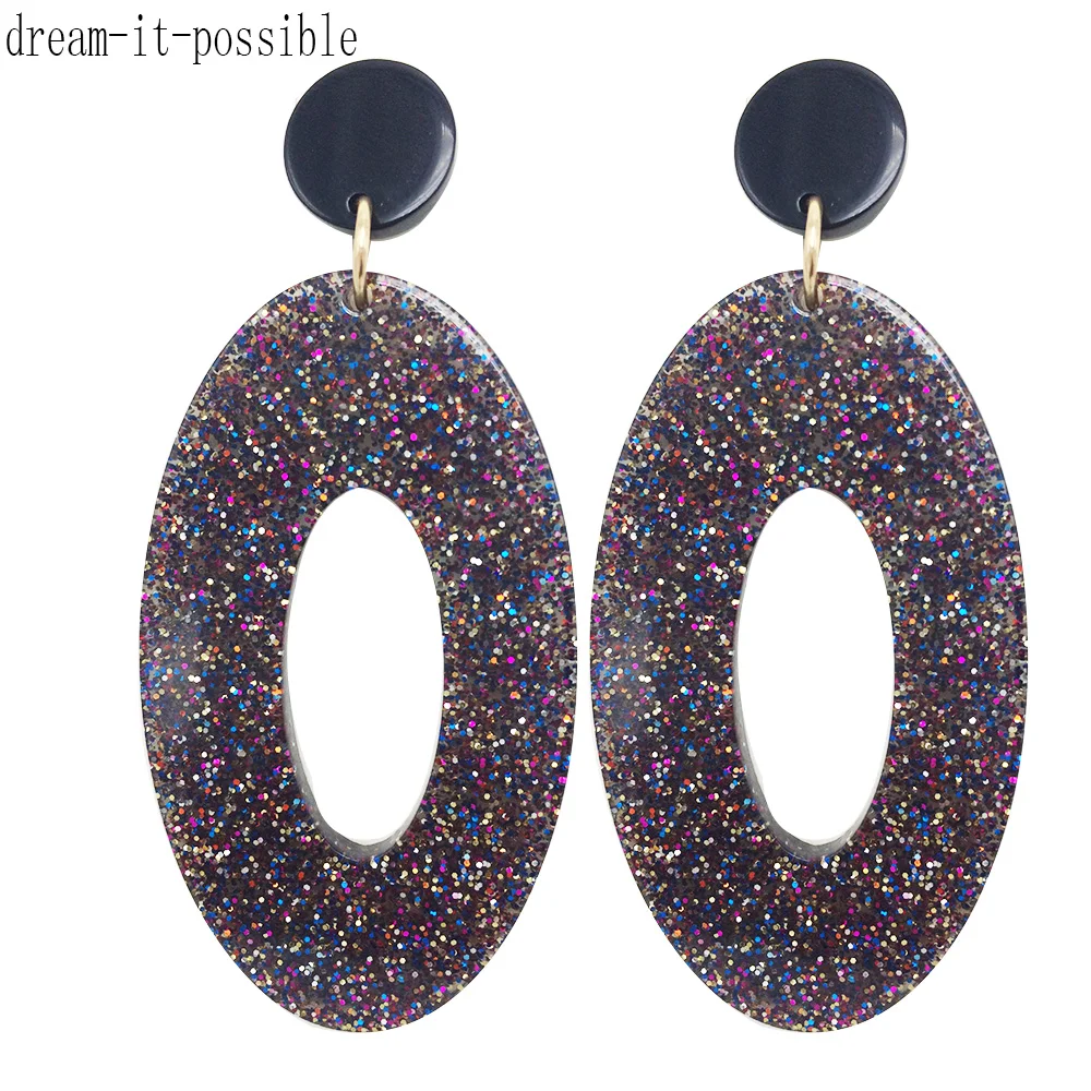 Женские блестящие серьги Dream it Only из смолы новые модные украшения большие длинные