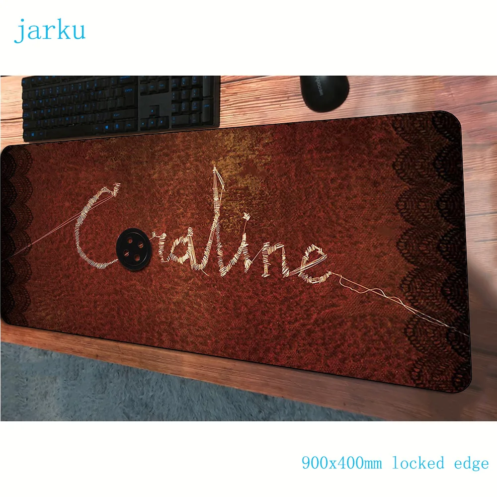 Coraline коврик для мыши 900x400 мм коврик для мыши высококлассный игровой коврик для мыши геймер с обработанным краем Большие персонализированные коврики для мыши Клавиатура ПК pad