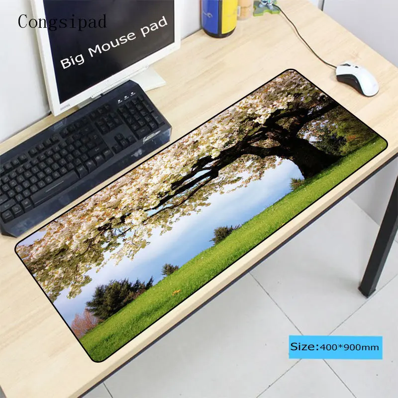  Congsipad Flower Tree Large Gaming Mouse Pad Gamer Locking Edge Keyboard MouseMat Gaming Grande Mou