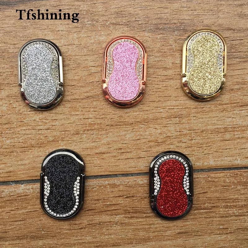 

Tfshining Luxury Metal Diamond Mobile Phone Holder Universal Finger Ring Holder Bracket Stand Cell Phone Support Accessories Hot