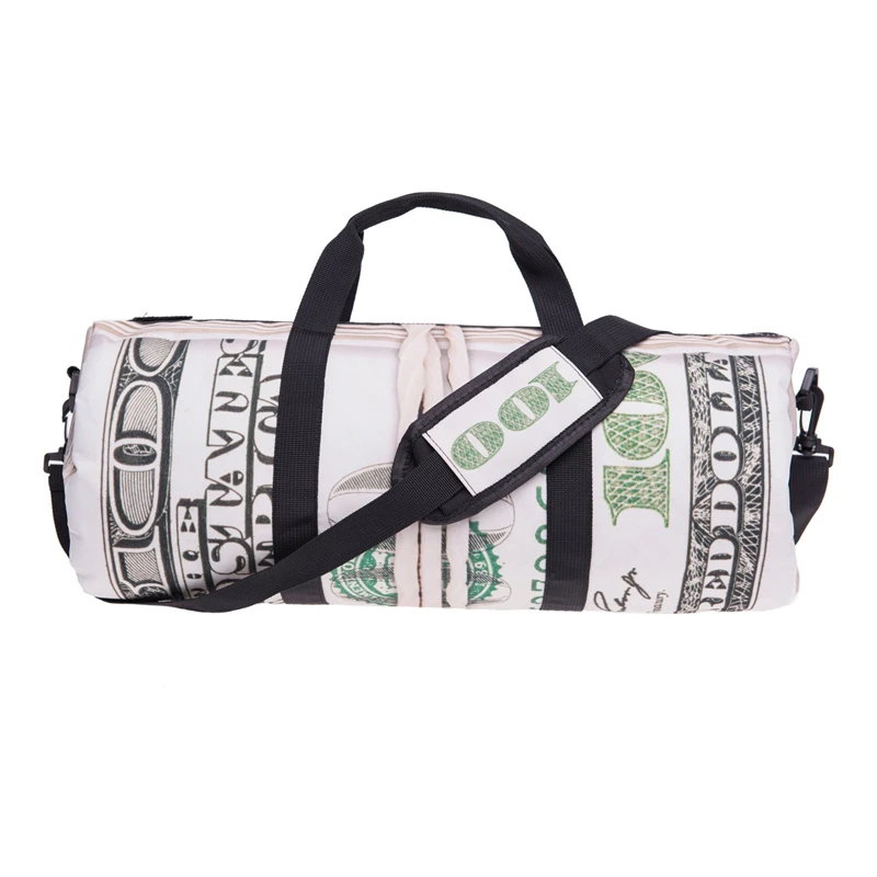 

Unisex Gym Bag Large Capacity Outdoor Fitness Training Shoulder Sports Bags Dollar Pattern Travel Duffle
