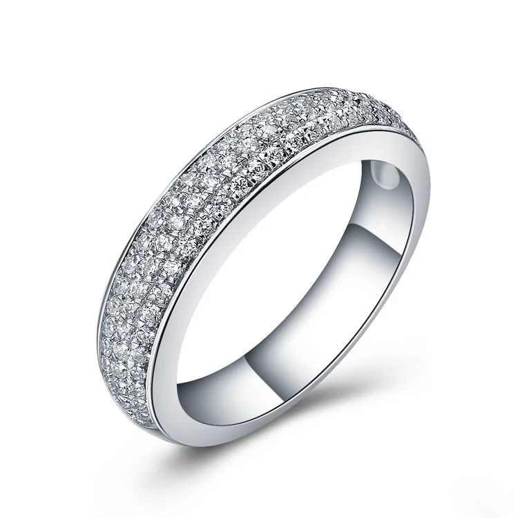 Amazing Micro Pave Synthetic Diamonds Women Engagement