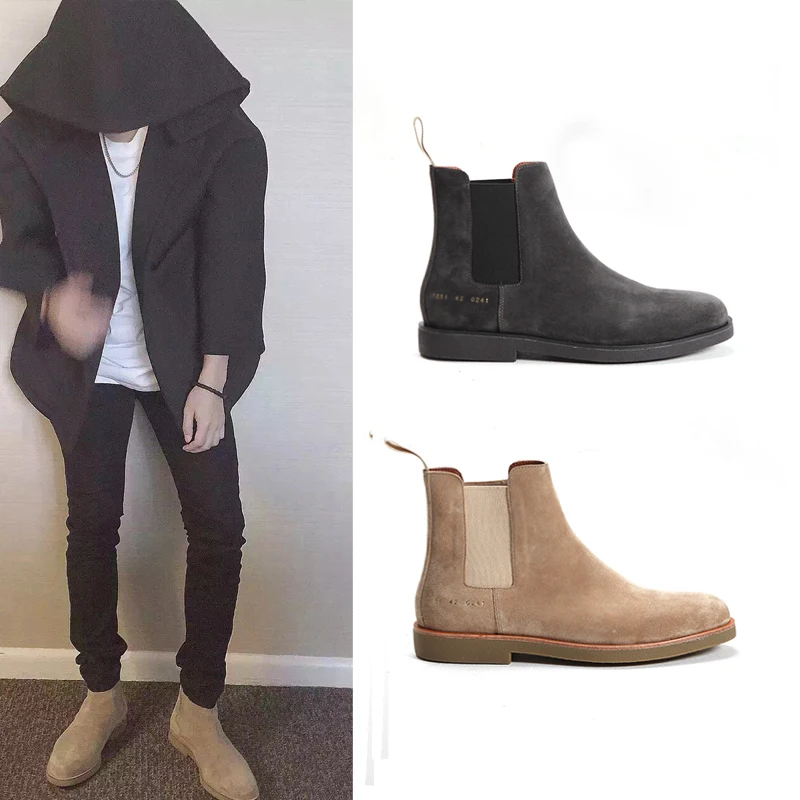 gray mens chelsea boots