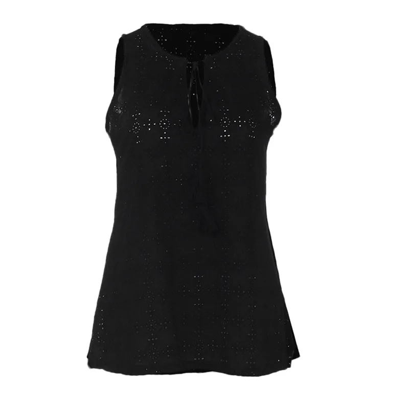 HOT sell Fashion womens tops and blouses summer 2018 Pullover Solid Shirt Sleeveless Casual femme Blouse camicette Y17#N  (5)