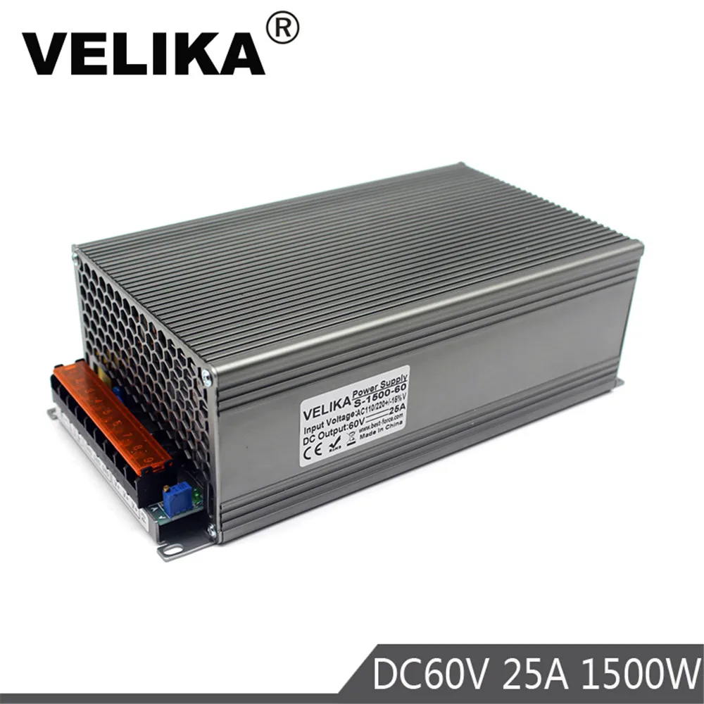 

Switching Switch Power Supply DC 60V 25A 1500W Voltage Transformer 110V 220V AC DC60V SMPS For CNC CCTV Stepper Motors Led Light