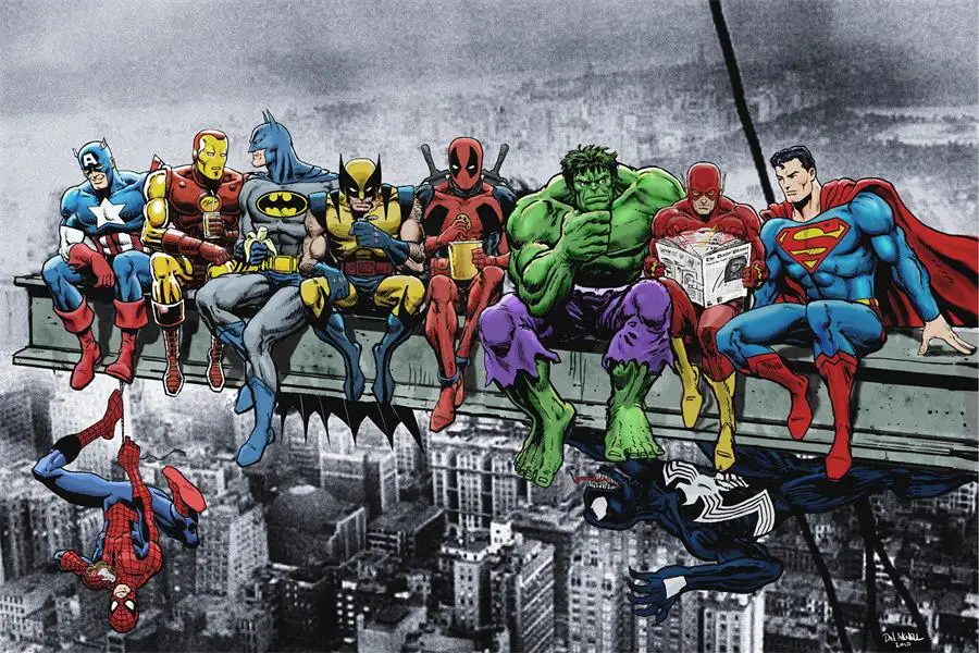 LEGO MARVEL SUPER HEROES Decal Removable WALL STICKER Decor Art Batman Hulk DC