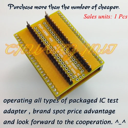 FPQ-44-0.8-19 QFP44 Adapter QFP44-DIP40 Programmer Adapter IC Test Socket/IC Socket 0.8mm Size-10X10mm