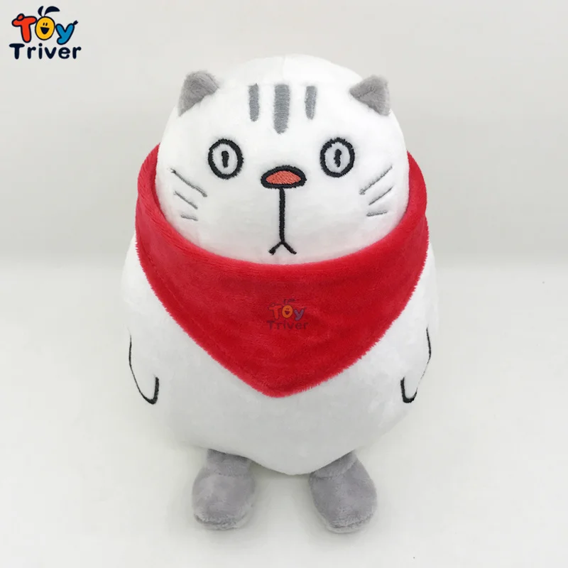 

20cm Plush Japan Fortune Red Scarf Cat Lucky Cats Kitty Toy Stuffed Doll Kids Birthday Gift Shop Home Decor Maneki Neko Triver