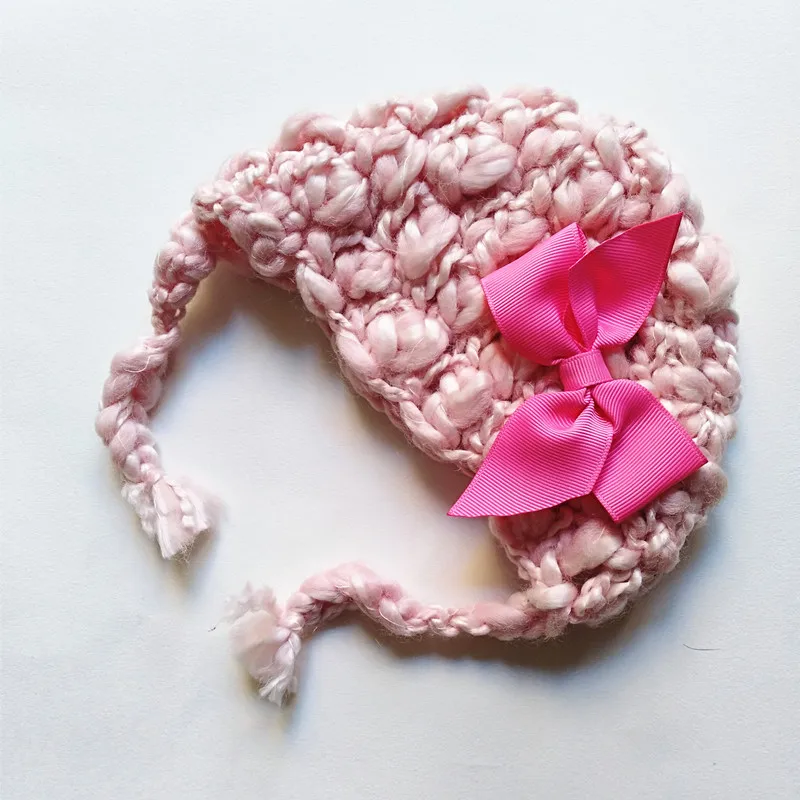 

Baby Hat Made Of Wool 100% Handmade Crochet Baby Girls Hat Baby Winter Autumn Hat