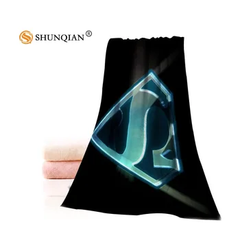 

Hot Custom Superman logo Towel Printed Cotton Face/Bath Towels Microfiber Fabric For Kids Men Women Shower Towels A7.24-1