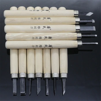 

12Pcs Wood Carving Tools Set Chisel Gouges Woodcut Knife Scorper Hand Cutter for Arts Crafts DIY Tools Free millstone
