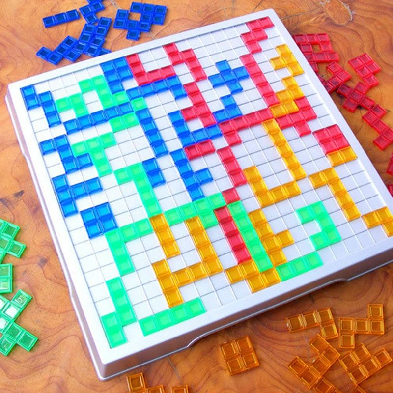 Обучающие игрушки, игра-головоломка, настольная игра Blokus, 484 квадратов, легко играть для детей, русская коробка, серия игр для помещений