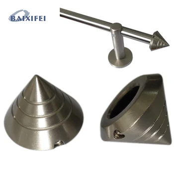 

D16mm Curtain Rod Decorative Head Finial Cone , Curtain Accessories Finials for Window Decoration