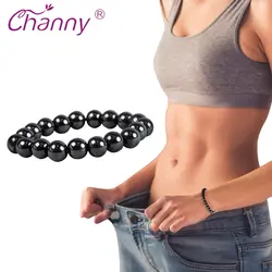 Channy 1 шт. браслет для магнитотерапии черный Вес камня потери здоровье и гигиена для похудения продукт дропшиппинг