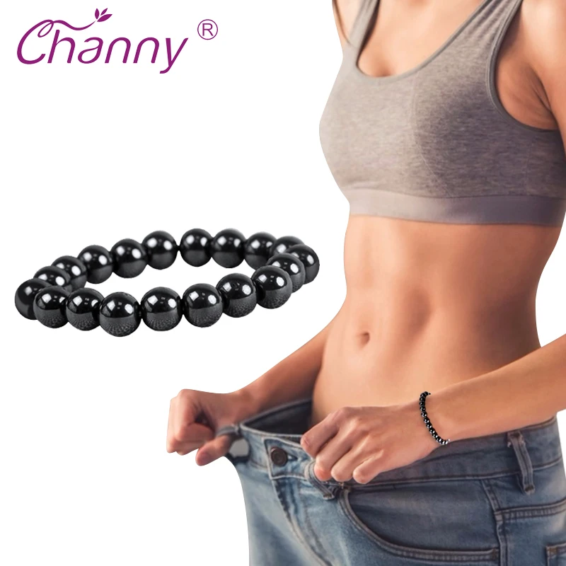 Channy 1 шт. браслет для магнитотерапии черный Вес камня потеря здоровья уход