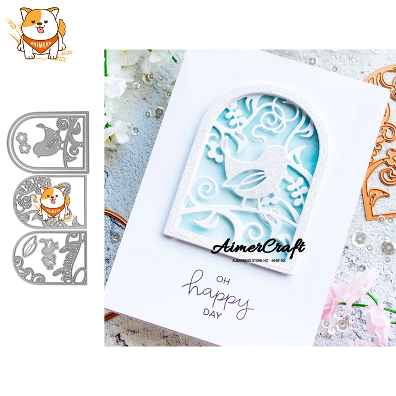 

3D Thanks Bird Metal Cutting Dies Scrapbooking Stencil For DIY Paper Card Decorative Embossing Die Cut Craft Dies New 2019