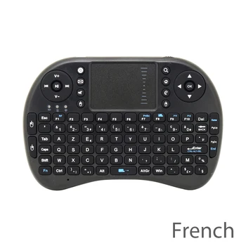 

[Free Shipping] 2.4G Wireless Mini French Keyboard+Air Mouse+TouchPad for Google Android TV Box/PC Black Color High Quality
